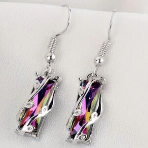 Boho Gypsy Sisters Silver and Multicolor Earrings